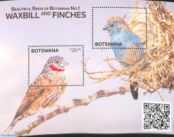 Botswana 2024 Waxbill And Finches S/s, Mint NH, Nature - Birds - Botswana (1966-...)