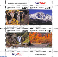 Armenia 2024 Tourism 4v M/s, Mint NH, Nature - Sport - Various - Water, Dams & Falls - Mountains & Mountain Climbing -.. - Climbing