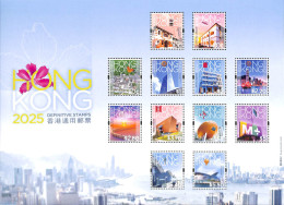 Hong Kong 2025 Definitives 12v M/s, Mint NH, Transport - Ships And Boats - Art - Bridges And Tunnels - Modern Architec.. - Neufs