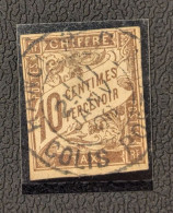 Timbre-taxe France N°19 – 10c Brun – Type Duval – Oblitéré "Colis Postaux" – Signé Clair - Postage Due
