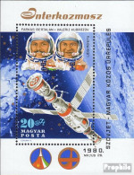 Ungarn Block143A (kompl.Ausg.) Postfrisch 1980 Weltraumflug - Blocks & Sheetlets