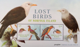 Norfolk Island 2023, Lost Birds, MNH S/S - Ile Norfolk
