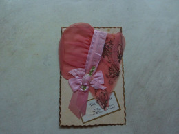 (Sainte Catherine....)  - Carte Avec Bonnet Tissu Et Ruban + Message Ste-Catherine..............voir Scans - St. Catherine