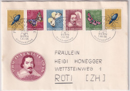 MiNr. 632 - 636 Schweiz       1956, 1. Dez. „Pro Juventute“ - Illustriertes FDC Mit ETSS Gelaufen Nach RÜTI (ZH) - FDC