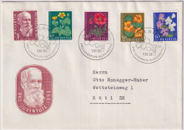 MiNr. 663 - 667 Schweiz       1958, 1. Dez. „Pro Juventute“ - Illustriertes FDC Mit ETSS Gelaufen Nach RÜTI (ZH) - FDC