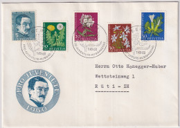 MiNr. 722 - 726 Schweiz       1960, 1. Dez. „Pro Juventute“ - Illustriertes FDC Mit ETSS Gelaufen Nach RÜTI (ZH) - FDC