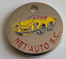 Jeton De Caddie - Automobiles - NET'AUTO S.C. - 39 PERRIGNY - En Métal - Neuf - - Trolley Token/Shopping Trolley Chip