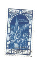 (REGNO D'ITALIA) 1934, DECENNALE ANNESSIONE FIUME, 2+1,25L - Francobollo Usato (CAT. SASSONE N.A66) - Airmail