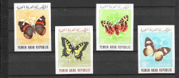 Yemen 1966 MiNr. 490 - 493, 35.00 €  Jemen-Nord (Arab. Republik) Butterflies Schmetterlinge ND 4v MNH** - Yémen