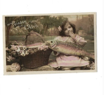 Poissons Et Fillette.Expédié à Rambouillet. - Erster April