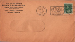 Canada 1917 HELP TO WIN THE WAR Slogan Postmark XF ZAYIX STAMPS 053122-SM04 - Autres & Non Classés