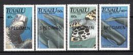 Tuvalu 1991 Endangered Marine Life - SPECIMEN - Set MNH (SG 605-608) - Tuvalu