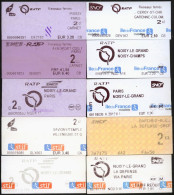 France. Paris Region. Tickets Train RER - Metro - Europa