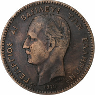 Grèce, George I, 10 Lepta, 1878, Bordeaux, Cuivre, TB+, KM:55 - Grecia