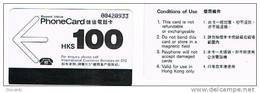 HONG KONG - H.K. TELECOM  (AUTELCA) - 1986 BLACK AND WHITE 100  - USED    - RIF. 700 - Hong Kong