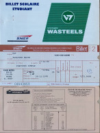 France. SNCF. Train Ticket 1996. Wasteels. Billet Scolaire étudiant - Europa