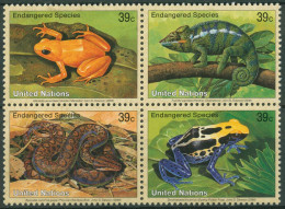UNO New York 2006 Gefährdete Tiere Reptilien Frosch 1015/18 ZD Postfrisch - Neufs