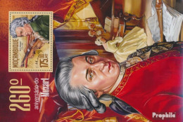 Mosambik Block 1138 (kompl. Ausgabe) Postfrisch 2016 Mozart - Mozambique