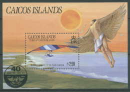 Caicos-Inseln 1985 Luftfahrt Hängegleiter Block 10 Postfrisch (C64816) - Turks & Caicos (I. Turques Et Caïques)