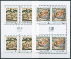 Slowakei 1998 Kunst Gemälde Fischer Landschaft 324/25 K Postfrisch (C64068) - Blocs-feuillets