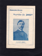 Programme Officiel Des Tournées CH. BARET - Triptyque Avec Publicités - Programmi