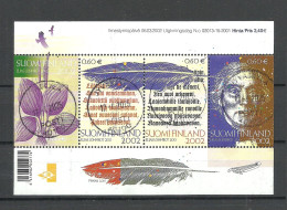 FINLAND FINNLAND 2002 S/S Michel Block 28 Elias Lönnrot O JYVÄSKYLÄ - Blocks & Sheetlets