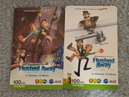 CINEMA - THAILAND - FLUSHED AWAY - SET OF 2 CARDS - MOVIE - Cinema