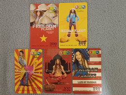 CINEMA - THAILAND - FREEDOM PLANET - SET OF 5 CARDS - MOVIE - Cinema
