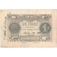 France, Paris, 1 Franc, 1871-11-18, TB+ - Monetary /of Necessity