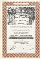 Titre De 1957 - Fininter - Cie Financière Internationale Pour Le Commerce Et L'Agriculture - Déco - Agriculture