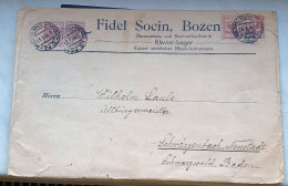 WŁOCHY 1924 LIST FIDEL SOCIN,BOZEN - Express Mail