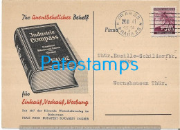 244292 CZECH REPUBLIC PRAHA CANCEL YEAR 1941INDUSTRIE COMPASS CIRCULATED TO GERMANY CARD NO POSTAL POSTCARD - Autres & Non Classés