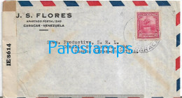 244295 VENEZUELA CARACAS COVER CANCEL CENSORED CIRCULATED TO ARGENTINA NO POSTAL POSTCARD - Venezuela