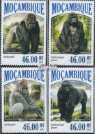 Mosambik 6987-6990 (kompl. Ausgabe) Postfrisch 2013 Gorillas - Mozambique