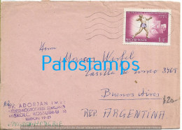 244326 HUNGARY COVER CANCEL YEAR 1966 OLYMPIC GAMES CIRCULATED TO ARGENTINA NO POSTAL POSTCARD - Altri & Non Classificati