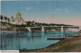Lithuania Lietuva Germany Deutschland 1917 Wilna Wilno Vilna Vilno Vilnius Kosciol Kirche Church Sweriez-Brucke, Bridge - Litouwen