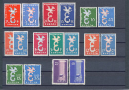 1958 EUROPA CEPT, Annata Completa, Francobolli Nuovi, 8 Paesi 17 Valori, MNH** - Volledig Jaar