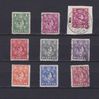 ST. LUCIA 1949, SG# 146-153, Part Set, KGVI, MH/Used - St.Lucia (...-1978)