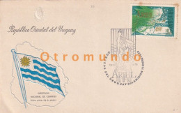 ENVELOPE FLAG SOBRE DIRECCION NACIONAL DE CORREOS REPUBLICA ORIENTAL DEL URUGUAY 1975 FIRST DAY - Uruguay
