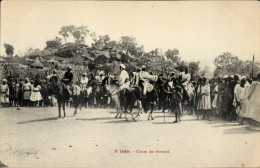 CPA Congo Belge DR Kongo Zaire, N' Dellé, Kamele Und Reiter, Menschenmenge, Ländliche Umgebung - Sonstige & Ohne Zuordnung