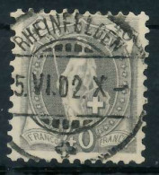 SCHWEIZ STEHENDE HELVETIA Nr 61YCc D Zentrisch Gestempelt X6B6312 - Gebraucht