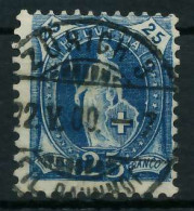 SCHWEIZ STEHENDE HELVETIA Nr 67Ca Zentrisch Gestempelt X6B633E - Gebraucht