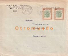 ENVELOPE SOBRE ERICO HANITZSCH MONTEVIDEO URUGUAY 1960 POSTMARK BUENOS AIRES ARGENTINA - Uruguay
