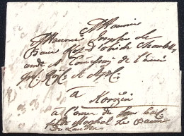 Militaria Österreich Vollständiger Vorphilabrief Ca. 1820 - Nach Korgau - ...-1850 Vorphilatelie