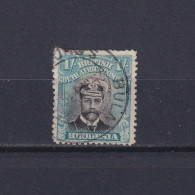 RHODESIA 1913, SG# 233, CV £22, Perf 14 Die II, 1sh Black & Turquoise, KGV, Used - Northern Rhodesia (...-1963)