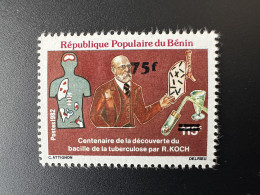 Benin 1984 Mi. 366 Surchargé Overprint Robert Koch Tuberculose Tuberkulose Maladie - Ziekte