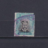 RHODESIA 1913, SG# 248, CV £26, Perf 15 Die II, 1sh Black & Greenish-blue, Used - Northern Rhodesia (...-1963)