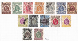 1912-21 HONG KONG - SG 100/114  14 Valori USATI Buona Qualità - Other & Unclassified