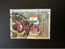 Benin 1989 Mi. A481 Oblitéré Used 30ème Anniversaire Conseil De L'Entente Solidarité Développement Rural Tracteur Map - Benin – Dahomey (1960-...)