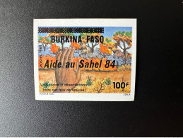 Burkina Faso 1984 Mi. C975 ND IMPERF Aide Au Sahel Surchargé Overprint Überdruck Lutte Contre La Désertification Feux - Burkina Faso (1984-...)